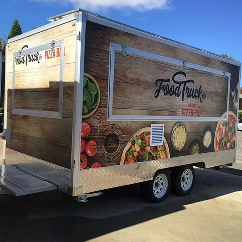 قافلة الوجبات السريعة، حاوية شحن المطبخ المتنقلة، كشك الطعام مع نظام طهي كامل للاستخدام التجاري #1