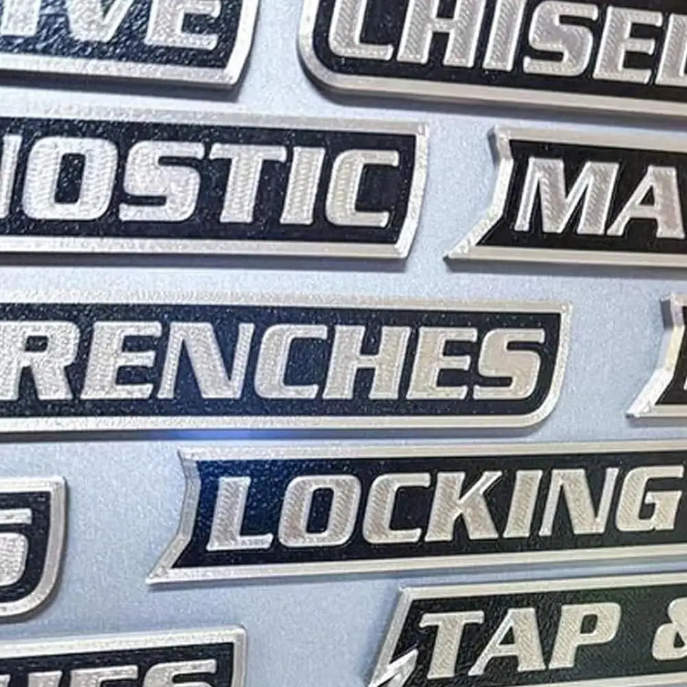 

Ящик для инструментов, пластиковая этикетка, сильная магнитная фиксация, многоразовая, жирная, легко читаемая печать для мастерских, гаражей, пространств своими руками для механиков