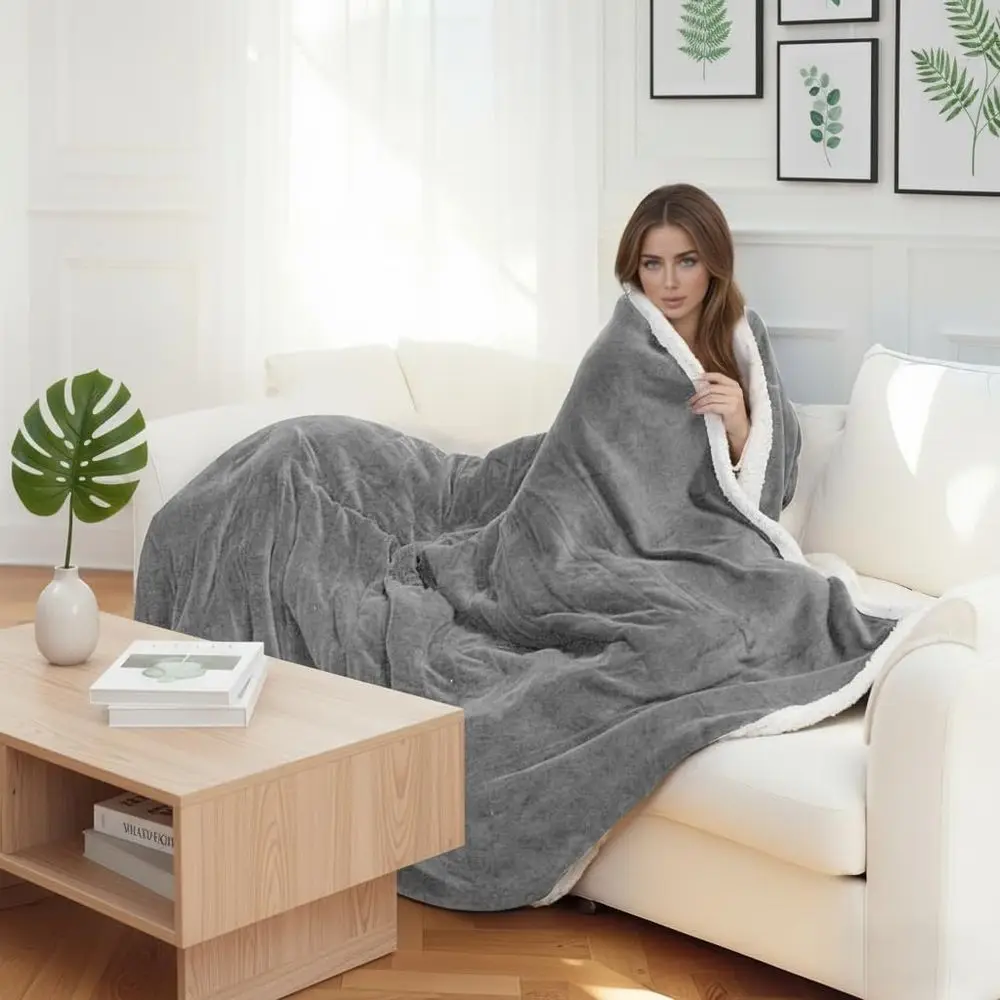 

Full Size 72x84 Electric Blanket - Soft Fleece, 10 Heat Levels, 1-12H Timer, Washable, Easy Control, Ideal Winter Warmth - Light