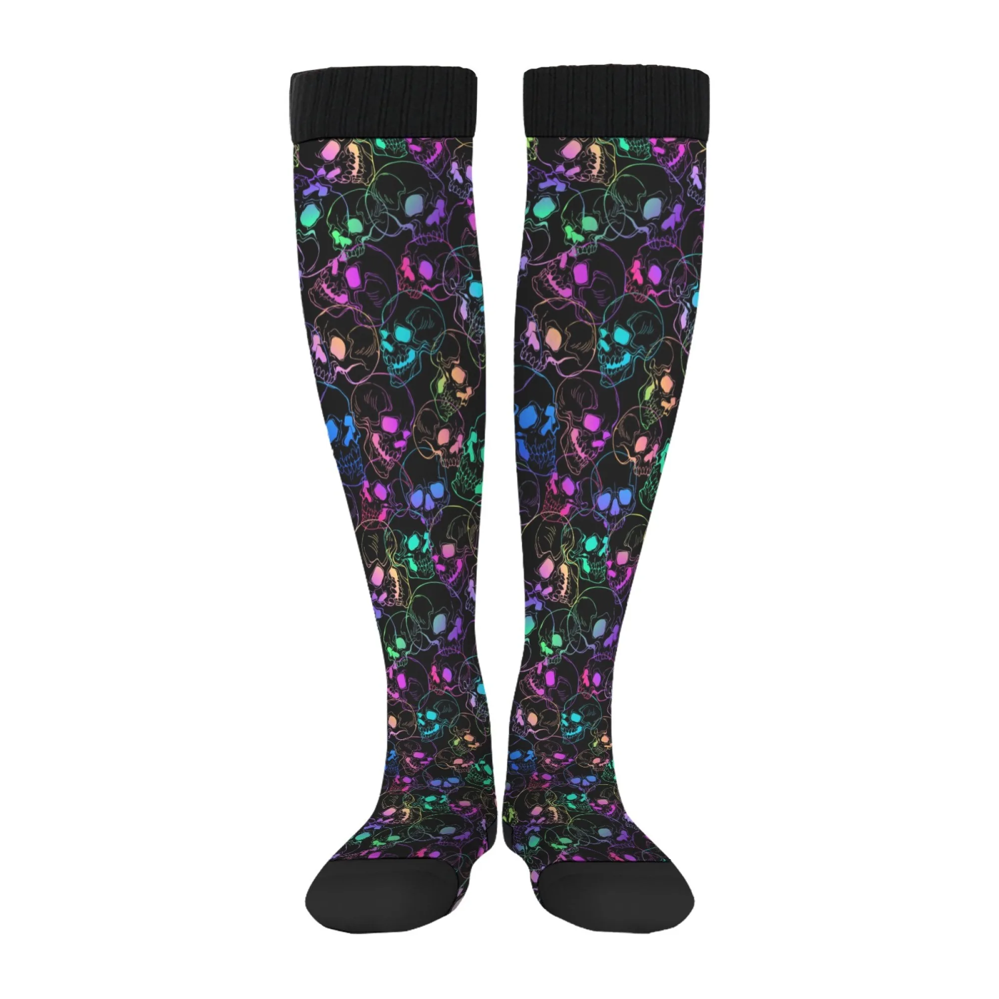 

Halloween Colorful Skull Novelty Funny Stockings Crazy Party Street Hip-Hop Trend Socks Gift Unisex Retro Fashion Casual Socks