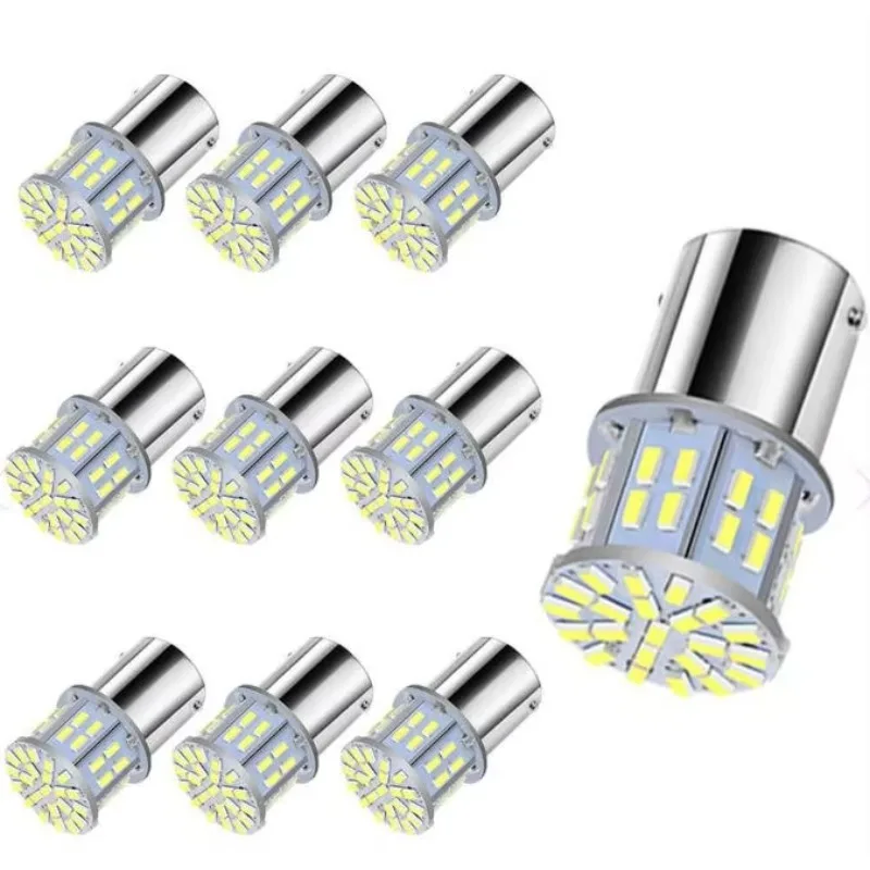 

24V White P21W 1156 BA15S 1157 1206 50SMD LED Bulbs 400LM Vehicles Backup Tail Turn Signal Parking 5W Canbus