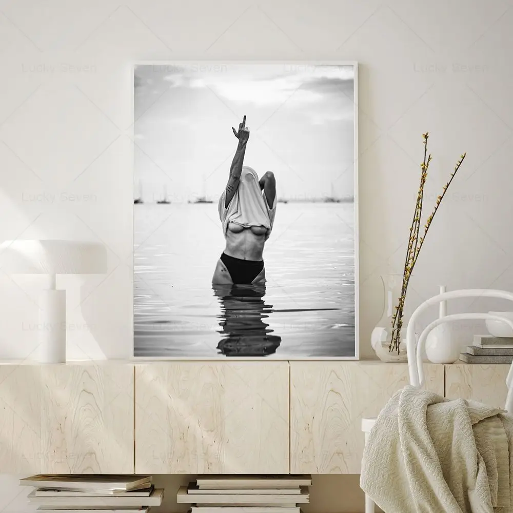 Black and White Photography Poster Fashion Woman Wall Art Canvas Painting Feminism Print Nordic Dormitory Picture for Home Decor view 4