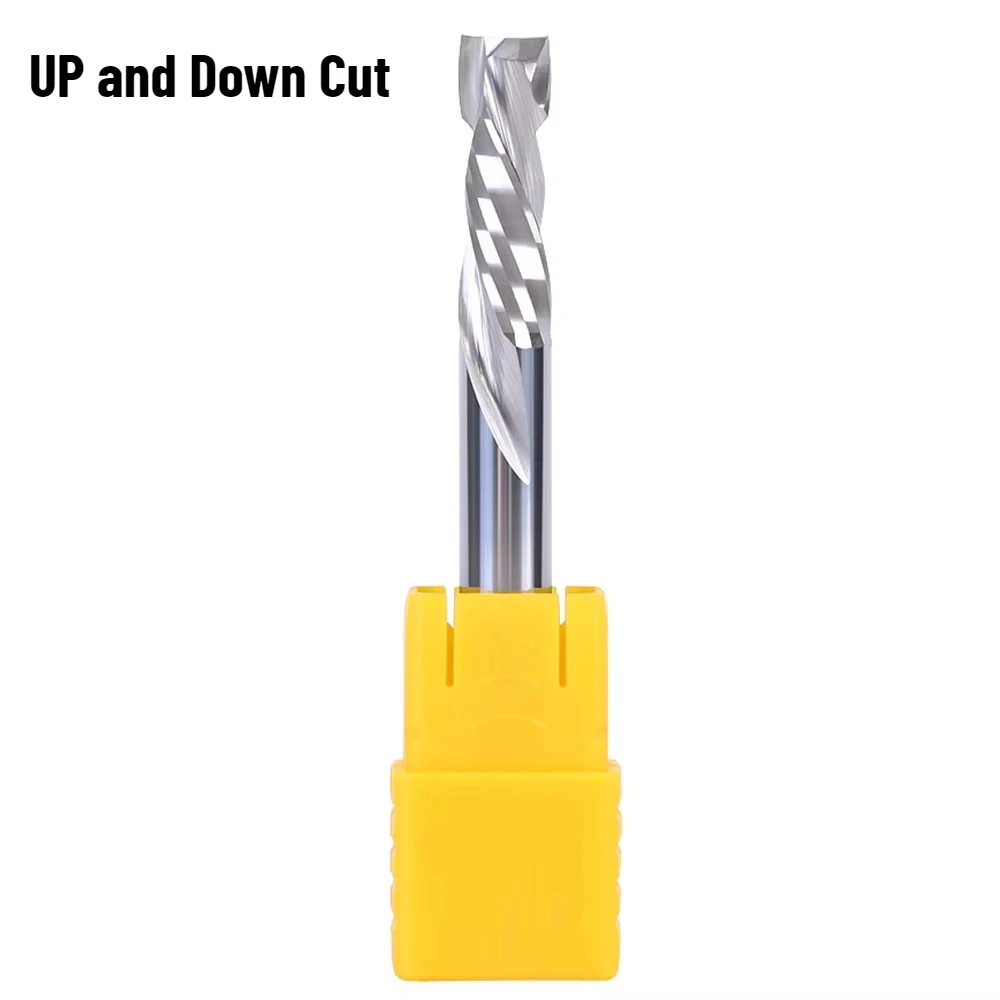 Vsharp 2F UP&DOWN Milling Cutter Tungsten Compression End Mill Solid Carbide Cutter for Melamine Double Veneer Board Hard Wood