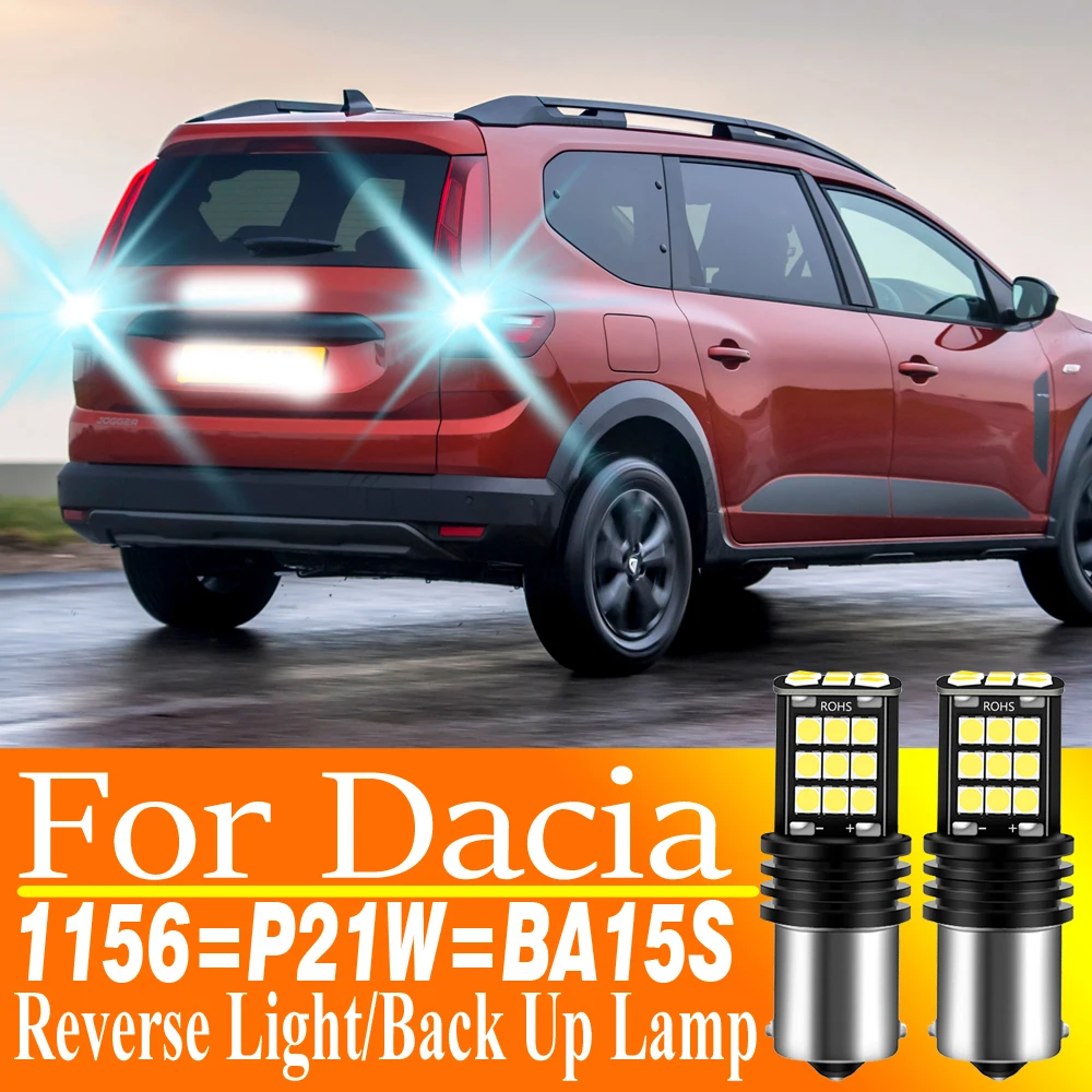 2pcs BA15S 1156 P21W Led Back Up Lamp Bulb Reverse Light 7506 Rear Fog Light Canbus For Dacia Duster Sandero Logan Jogger Spring