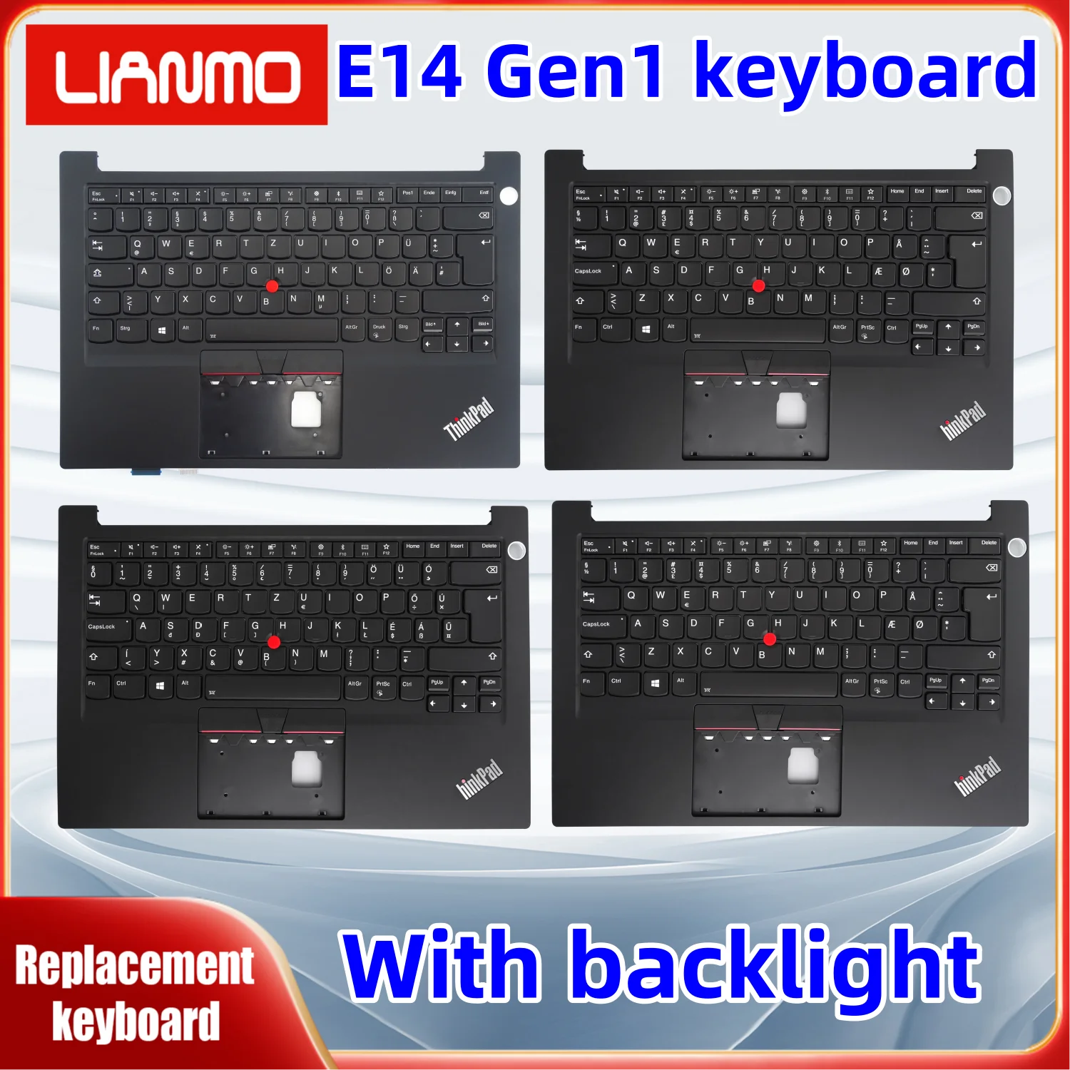 US/UK/DE/FR/SP/BR/BE/CAFR/CH/SE/IT/TR/DK/Suitable for Lenovo ThinkPad E14 Gen1 Backlight Keyboard