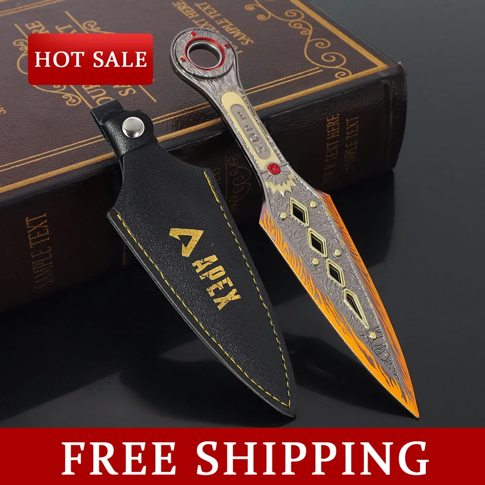 

22CM APEX Legends Game Periphery The Dawn of Hope Rotatable Kunai Full Metal Craft Weapon Collectible Swords Cosplay Model Toy