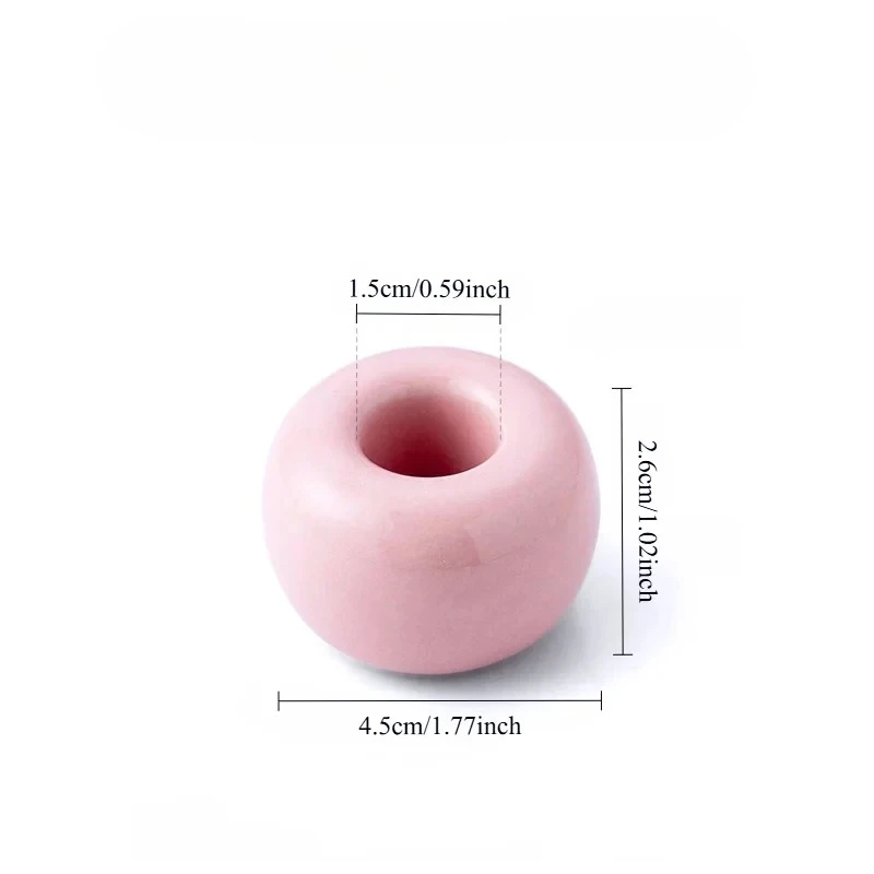 1/4/6PCS Colorful Ceramic Toothbrush Holder Home Multifunctional Mini Donut Toothbrush Frame Holder Bathroom Vanity Countertops