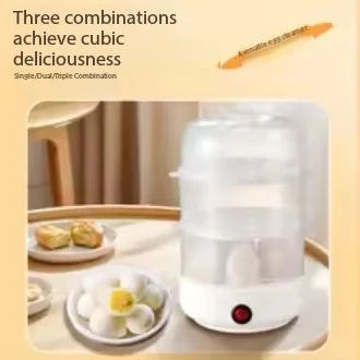 Multifunctional Egg Boiler Electric Egg Steamer Cooking Breakfast Machine Double Layers Egg Cooker Mini Steamer Poacher Kitchen