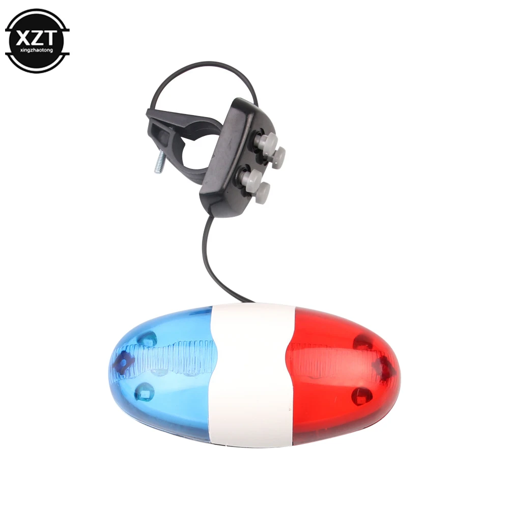 325B Bicycle Electric Horn Bike 6 LED Police Light Cycling Multi-function Horn Bell 4 Loud Siren Sound Trumpet