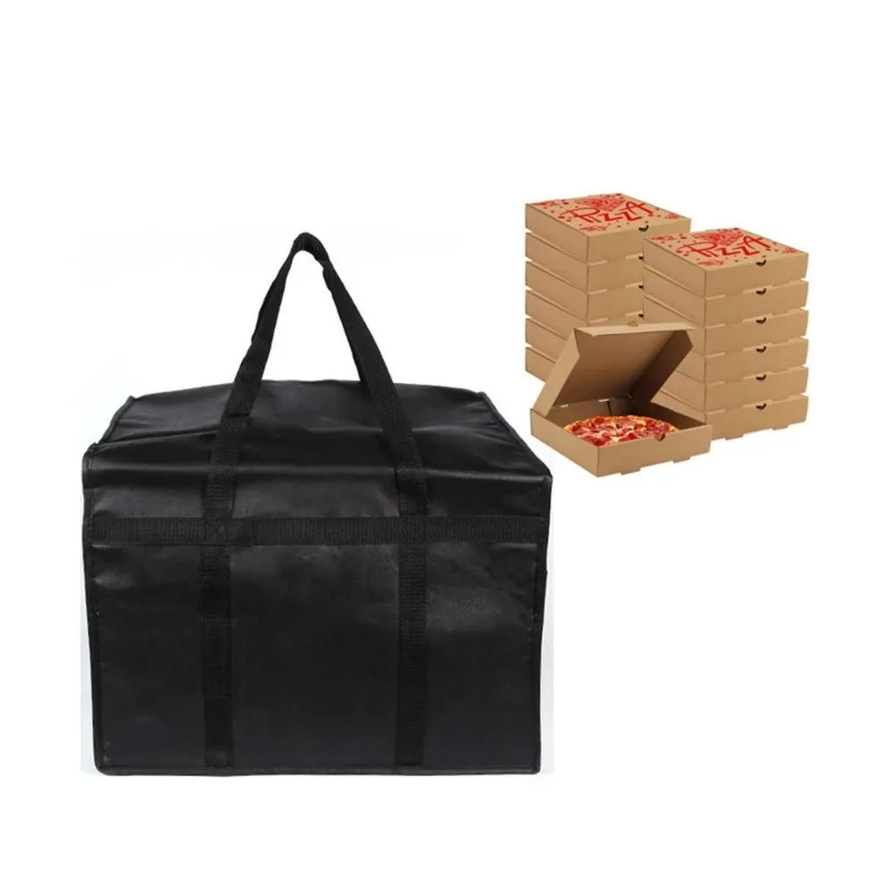 Reusable Food Develivey Bag Lightweight Fully Insulated Pizza Carrier Bag Fresh Keeping Hot Cold Food Storage Case