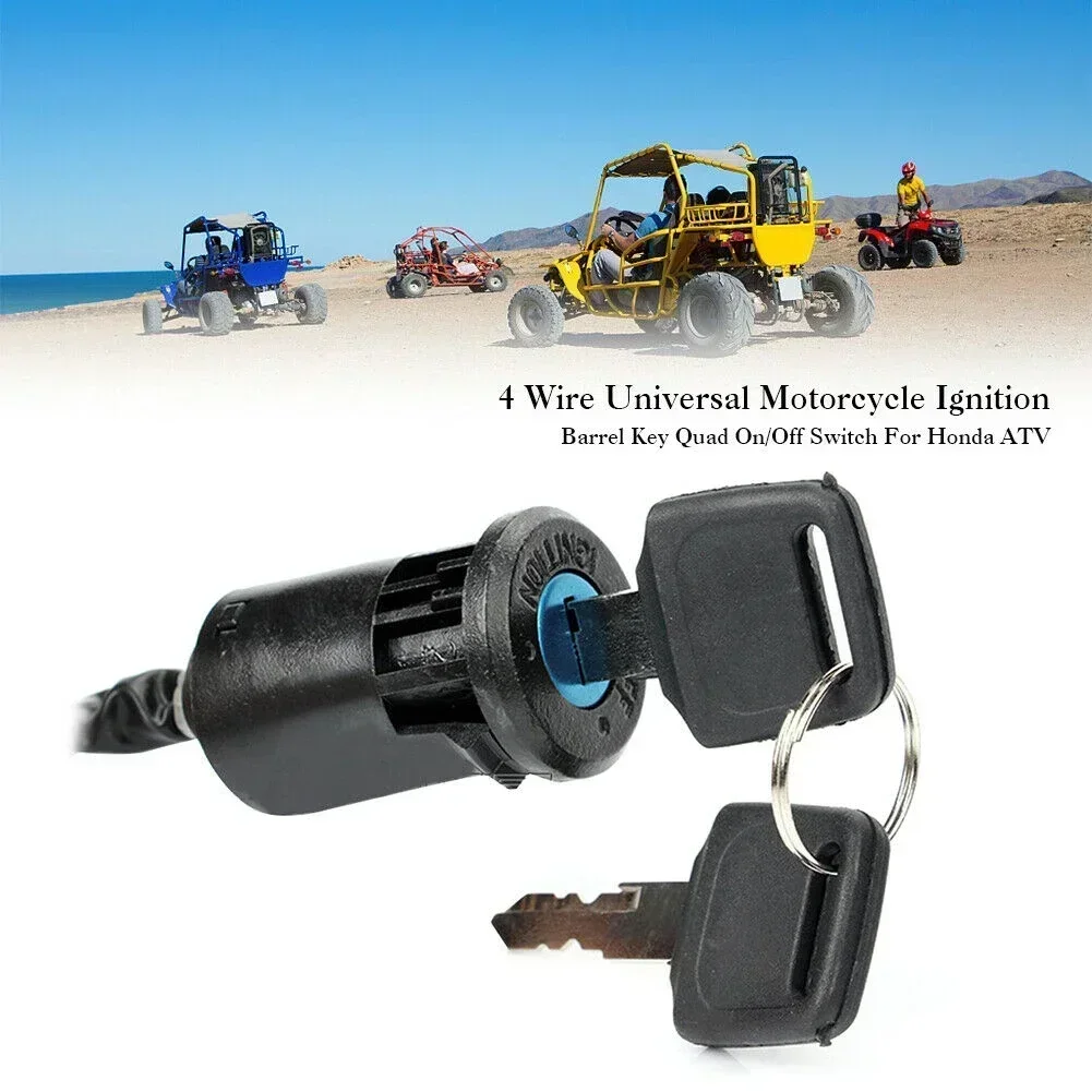 

Universal Motorcycle Ignition Switch 2 Key 4 Wire For ATV Quad Dirt Bike Fits For Suzuki LT80 Basically X2 Earths X2 Live