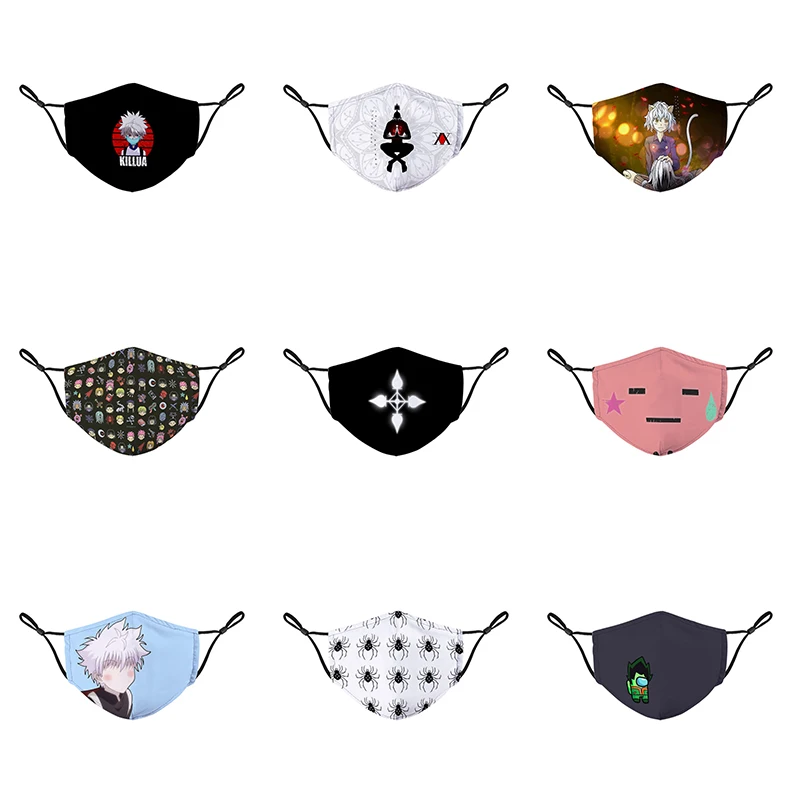 The Hunter X Hunter – masque facial réutilisable pour hommes et femmes, Protection contre la poussière Hxh Killua, respirateur