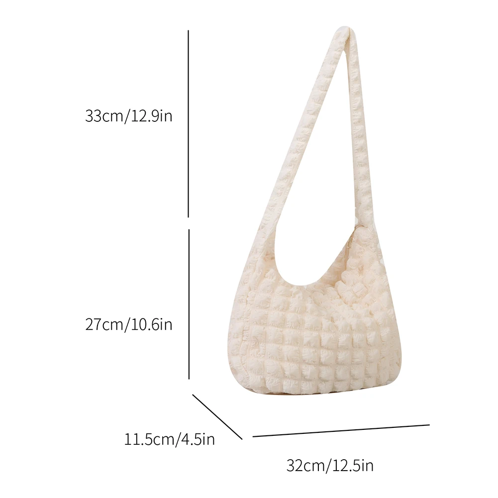 Nylon Shoulder Bag for Women Pleated Bubbles Cloud Bag Quilted Tote Cross Body Bag  Female Handbag Purse Messenger Shopping Bag