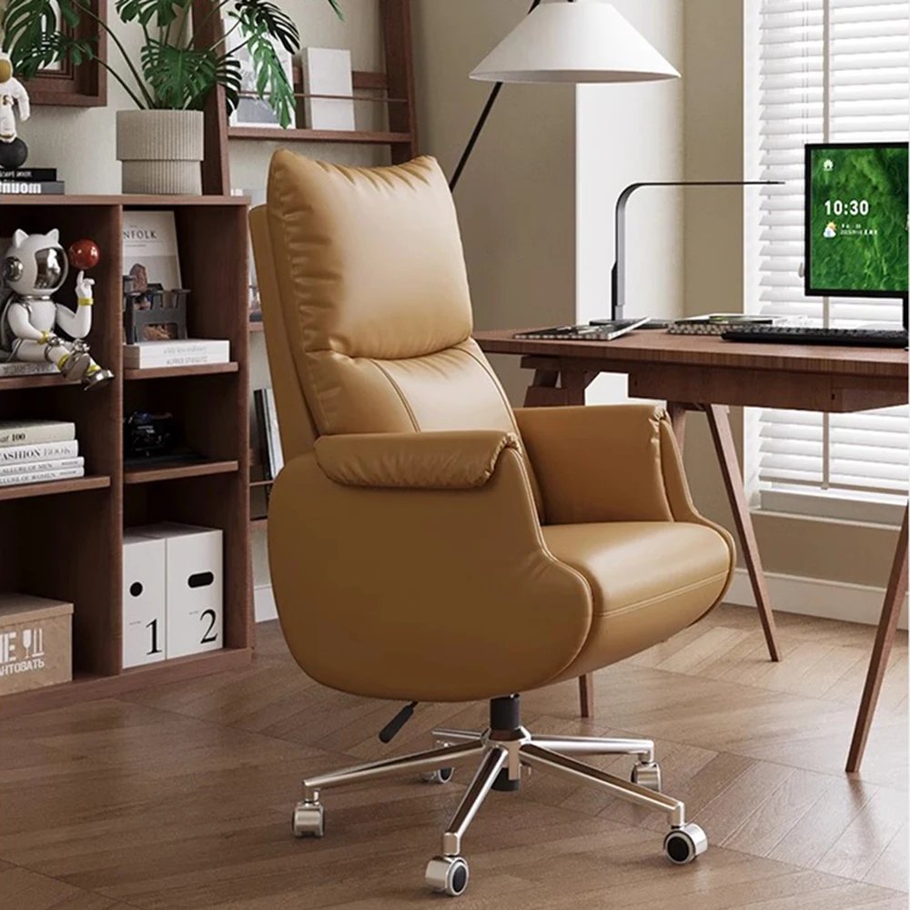 

White Ergonomic Office Chair Aesthetic Sedentary Luxury Recline Chair Cushion Gaming Designer Cadeira Escritorio Home Decoration