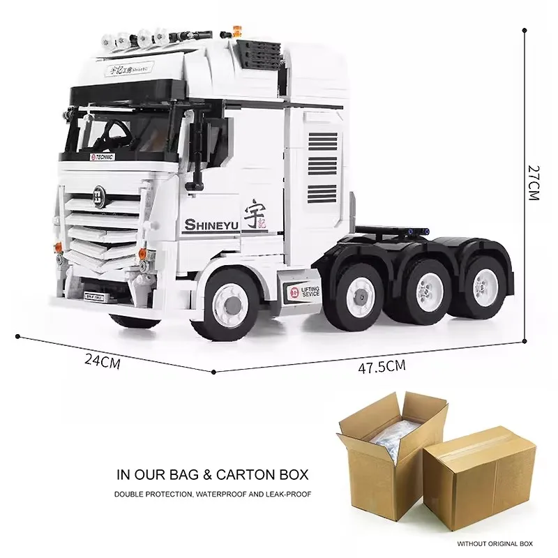 Technisches RC City Automobile großes Modell YC-QC007 LKW Schleppkopf Bausteine Ziegel Puzzle DIY Spielzeug Weihnachtsgeschenke für Kinder