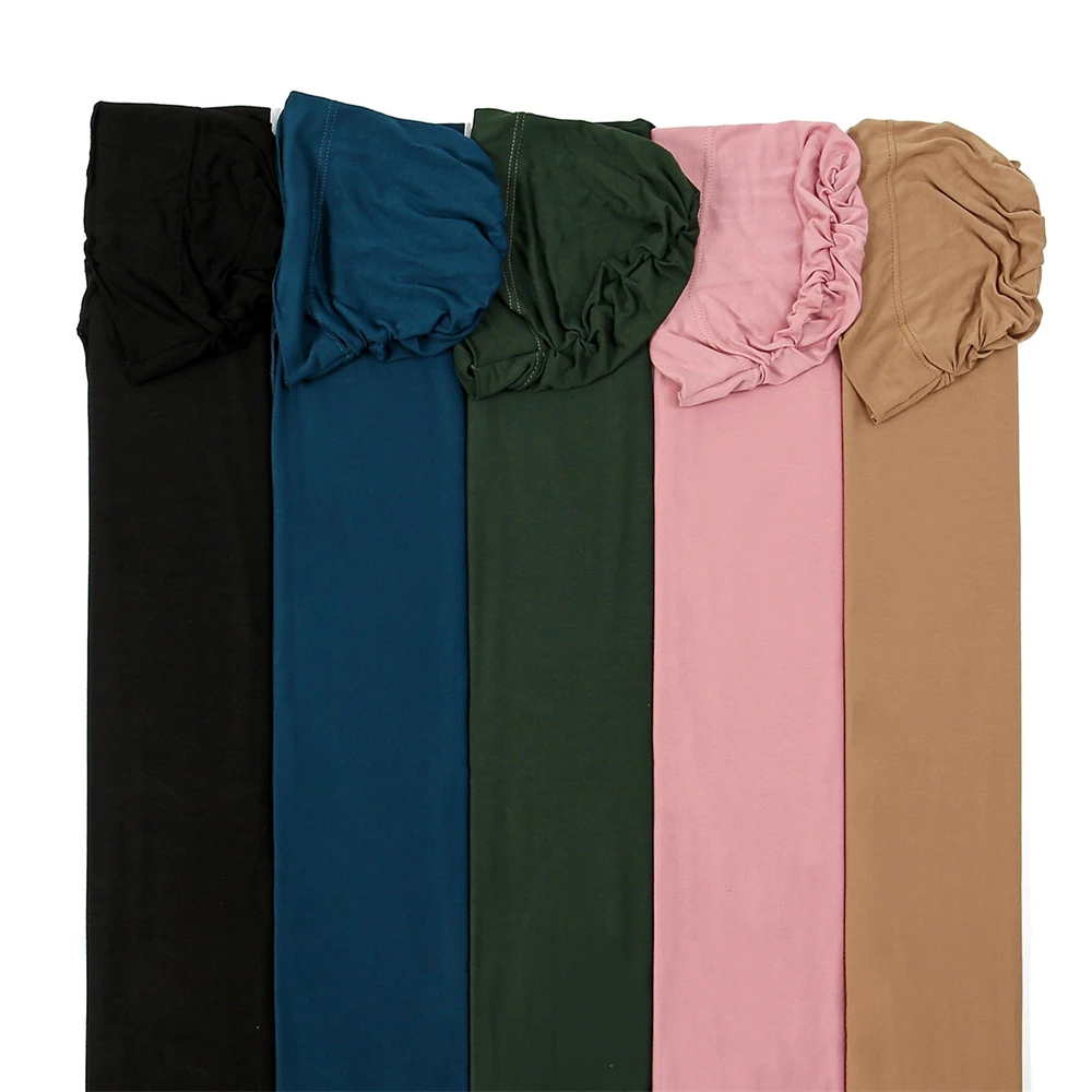 Hijab istantaneo in Chiffon da donna musulmana con cappuccio sciarpa con testa a scialle con cofano sotto la sciarpa copricapo Turbante fascia per capelli islamica Femme