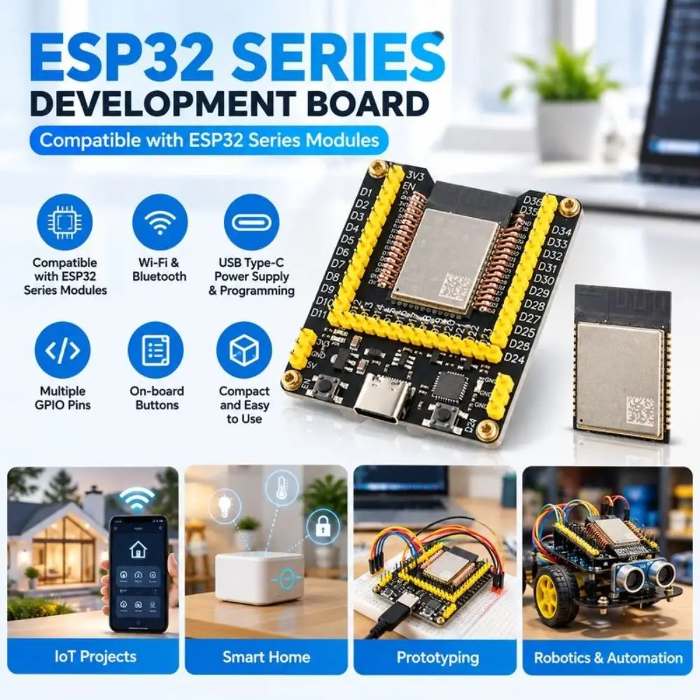 Professional WiFi Programmer Test Board Bluetooth Educational Dev Kit Board DIY ESP32 Module Board Electronics