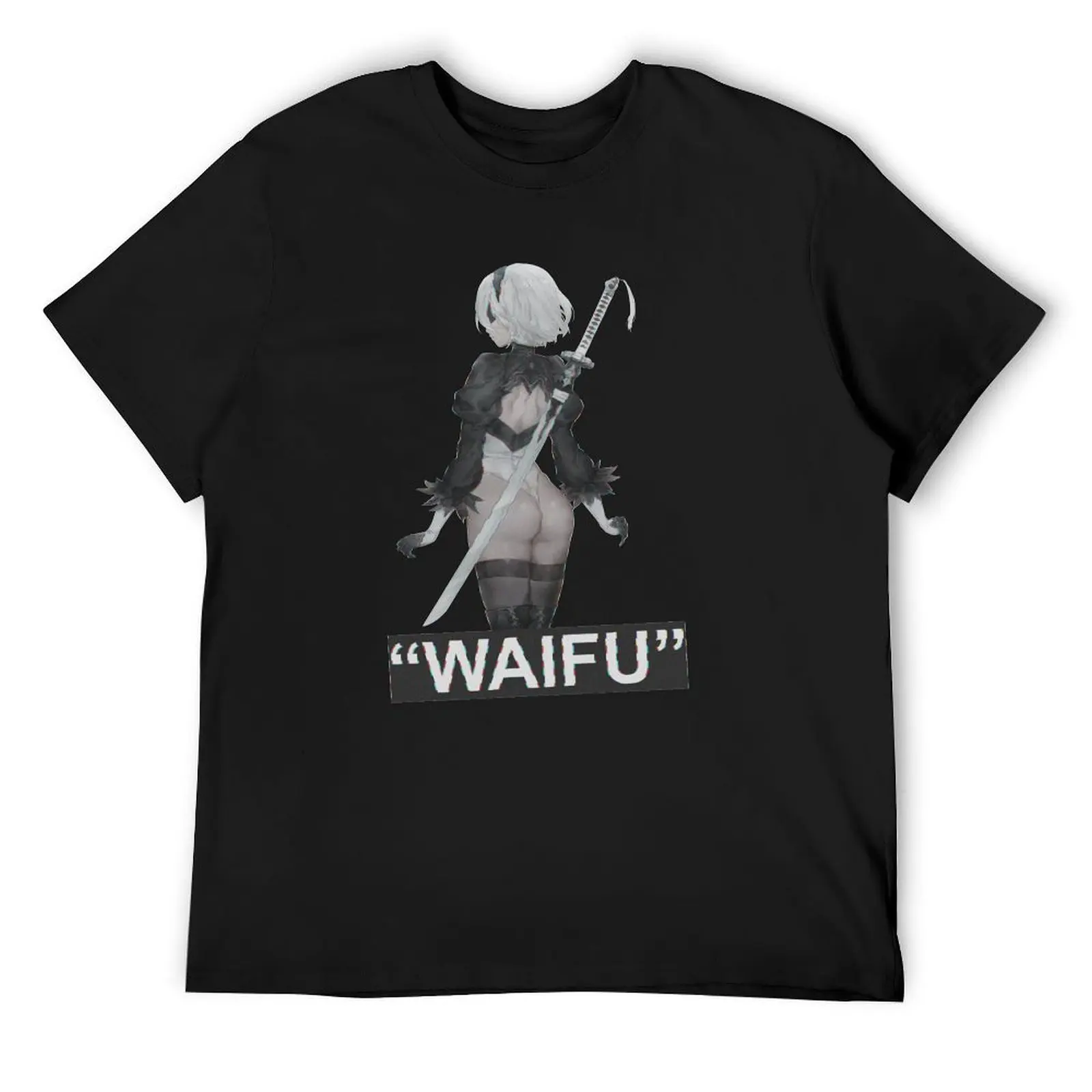 

Glitch Nier 2b Waifu T-Shirt blanks summer 2025 man t shirt animal prinfor boys mens designer t shirt