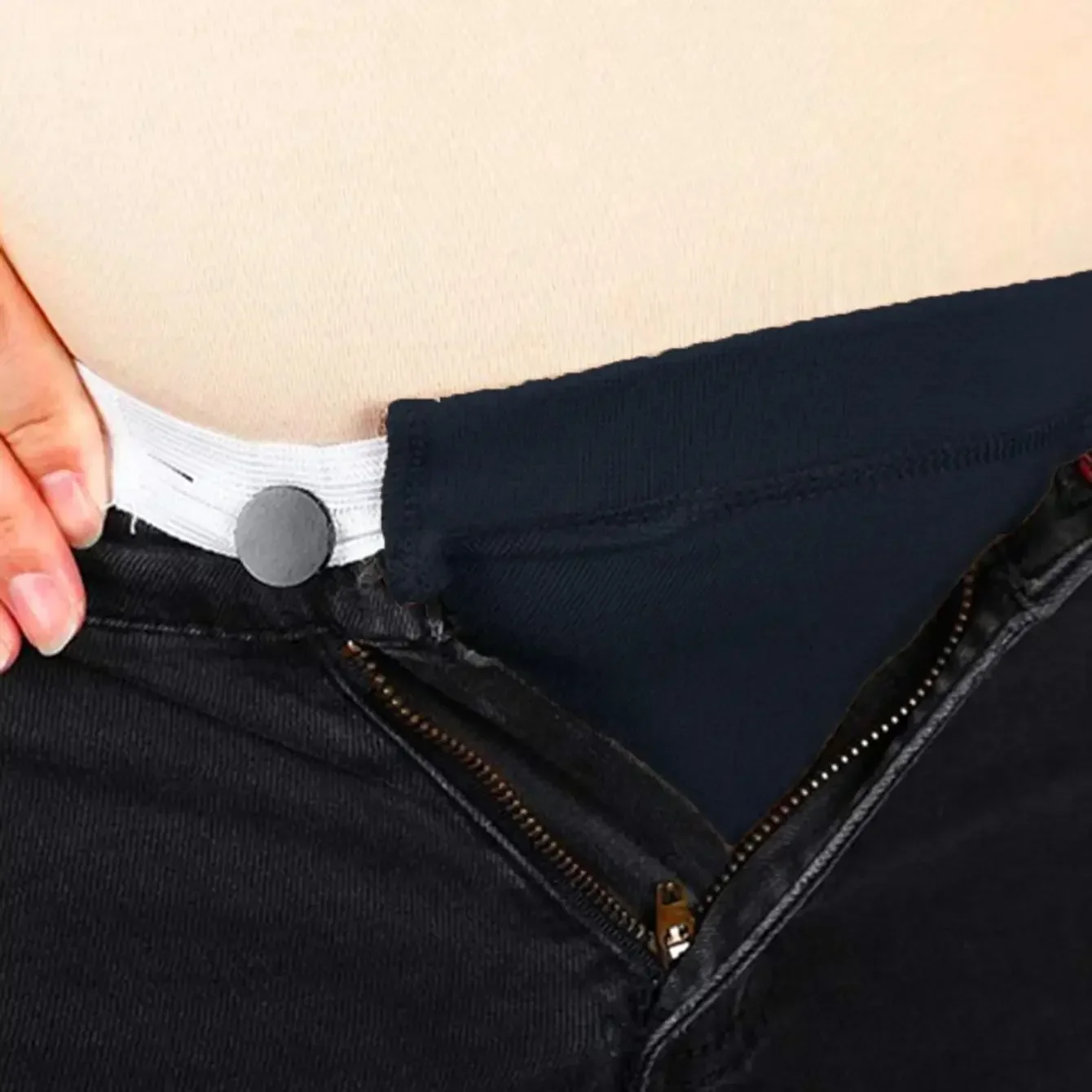 Cinturón elástico ajustable para maternidad y embarazo, extensor de cintura, ropa, pantalones para embarazadas, accesorios de costura