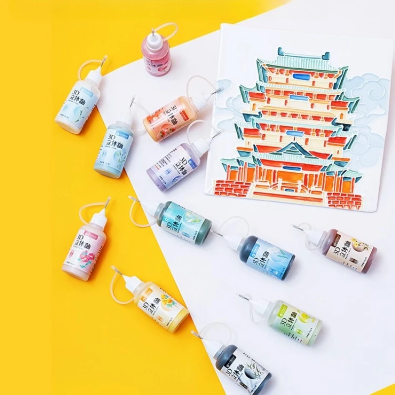 

12 Colors/set Ceramic Art Underglaze Color Three-dimensional Glaze Base Outline DIY Ceramic Coloring Creative Painting Materials