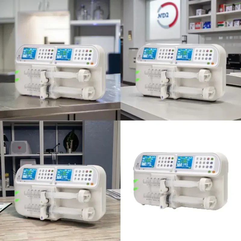 

26 Dual Channel Veterinary Monitoring Device Microinjection Pump CE Certified Class II Medical Device USB Rechargeable 3-Year