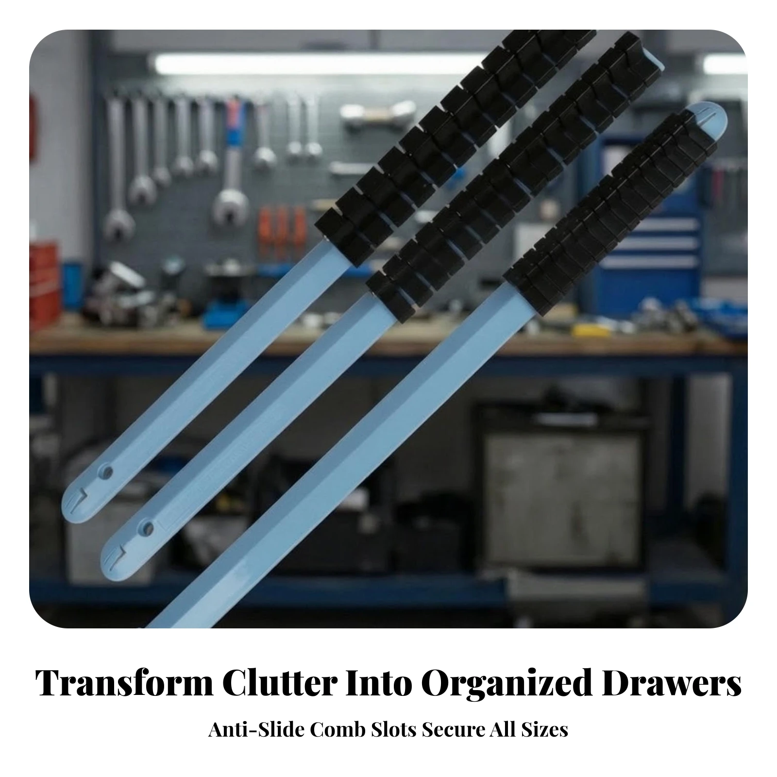 3 Pieces Organizer Portable Socket Organizer Bar for Mechanics, Toolbox, Garage 5