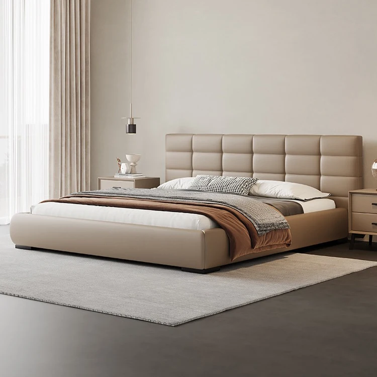 pm-Modern Black Upholstered Platform Bed with Large Storage Space - Custom Size & Color Available