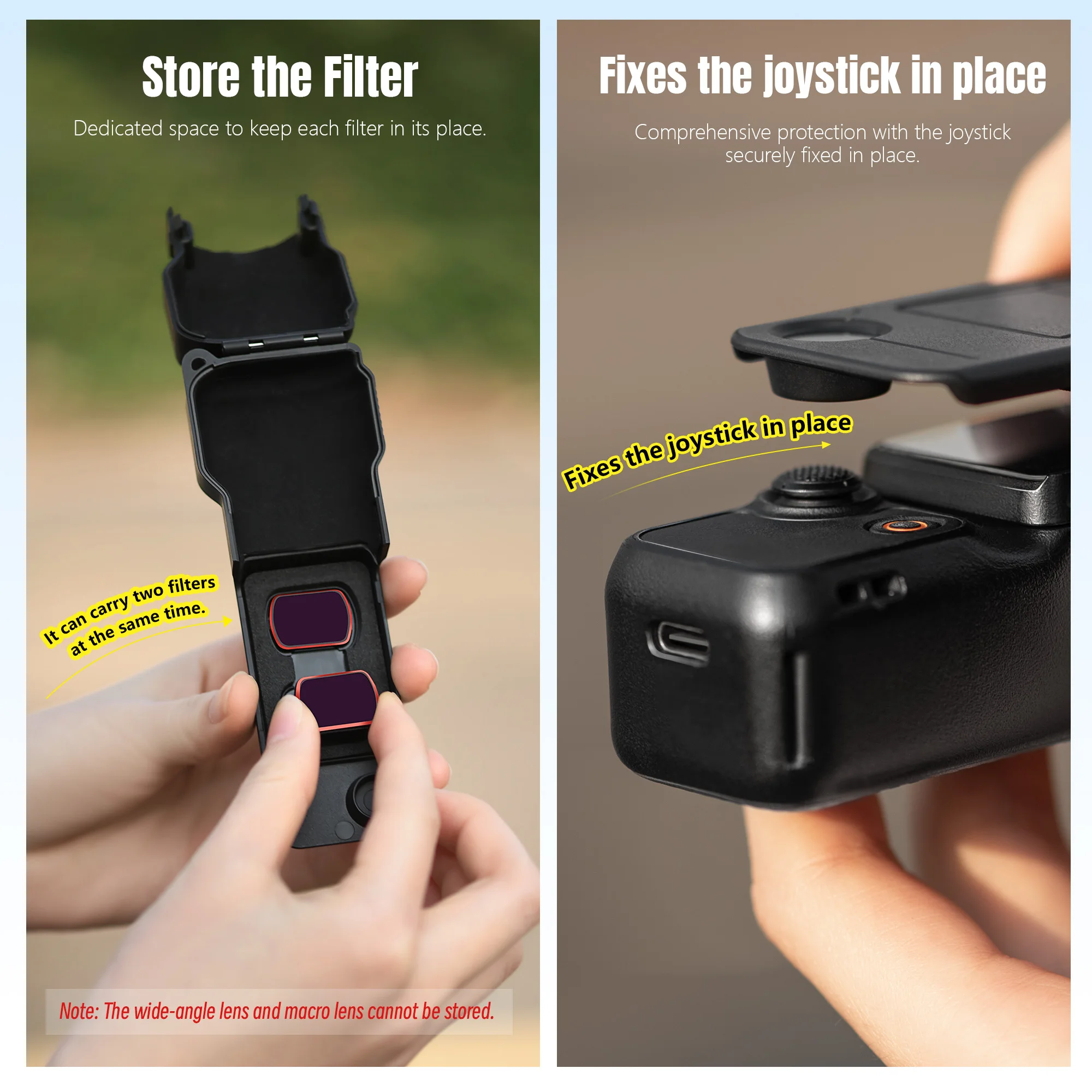 STARTRC Pelindung Gimbal untuk DJI Pocket 3 Penutup Pelindung Layar Lensa Kamera Topi Gimbal Anti Jatuh untuk Aksesori Osmo Pocket 3