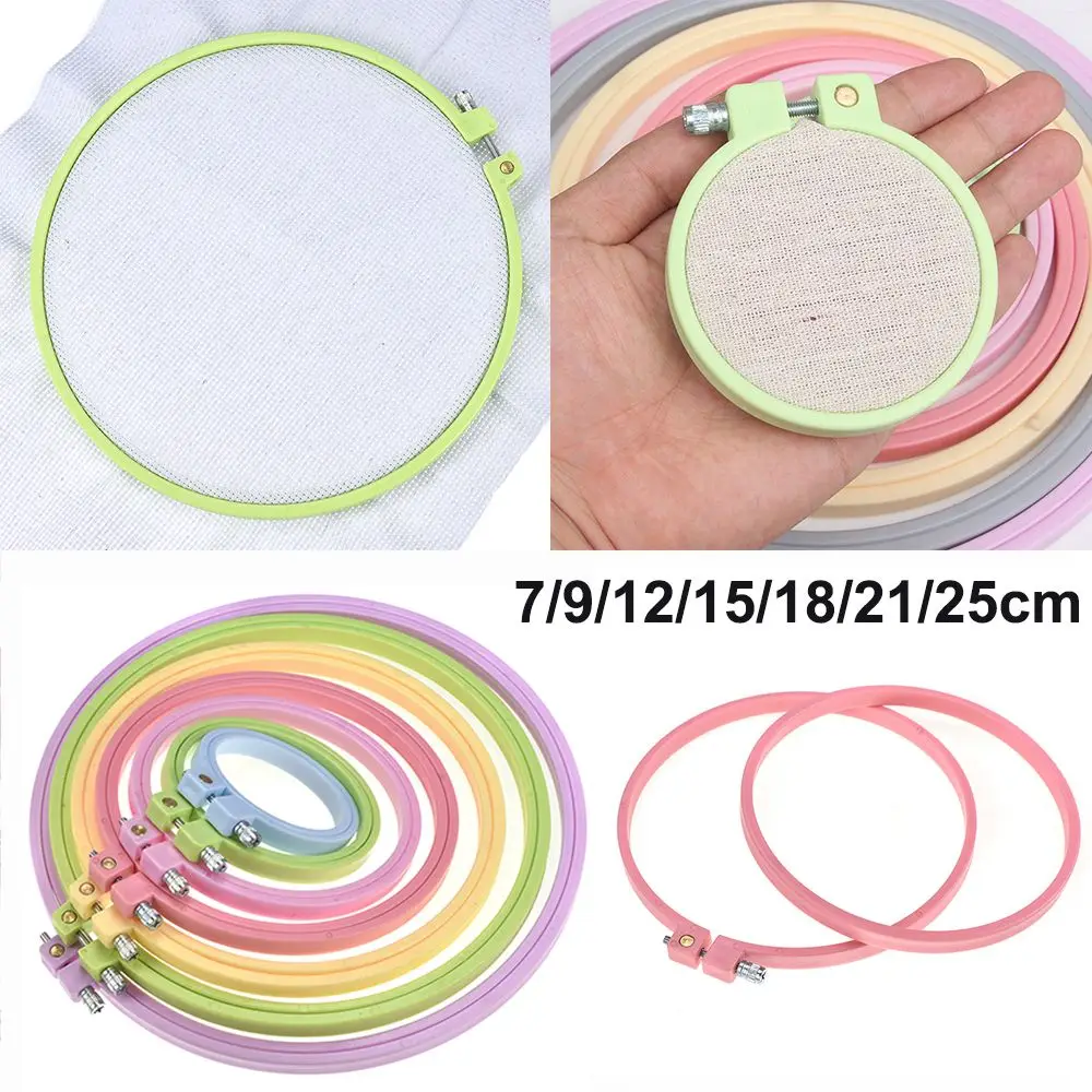 Plastic Handy Sewing Tools Craft Embroidery Hoop Frame Ring Cross Stitch Hoop