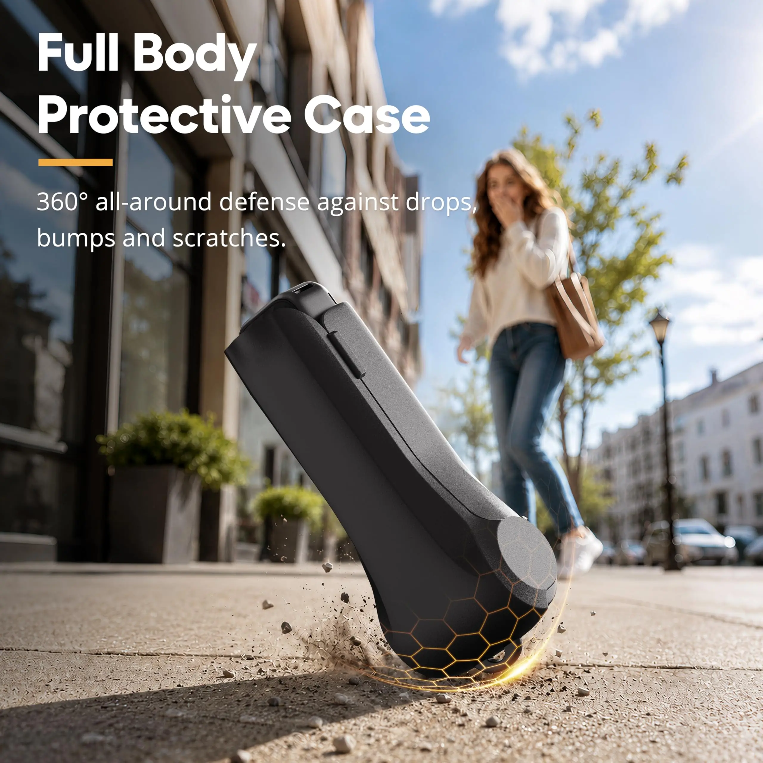 Protective Case for DJI Osmo Pocket 4 Accessories, Full-Body Protective Cover, Gimbal Screen Protector with Magnetic Filter Holder, Quick Open/Close, Lightweight Anti-Slip Design
