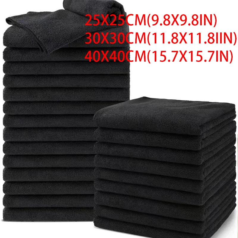Microfiber Black Soft Strong Water Absorption Towels hotel beauty salon Spa Bath Hair Drying Towel home Kitchen cleaning Towe