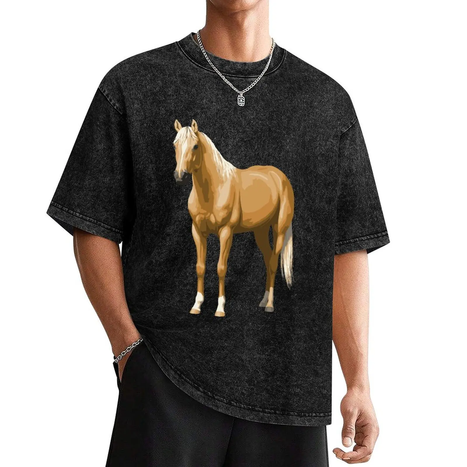 

Beautiful Palomino Quarter Horse Stallion T-Shirt custom t shirt plus size tops workout shirts for men