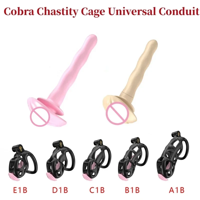 New Cobra Chastity Cage Universal Silicone Urethral Plug Accessories Penis Cage Bird Lock Soft Horse Eye Rod Tube Sex Toy 18+