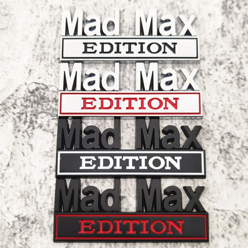 

High-quality Car Modification 3D Metal Car Stickers Mad Max EDITION Scratch Cover DIY Decoration Car Accessories