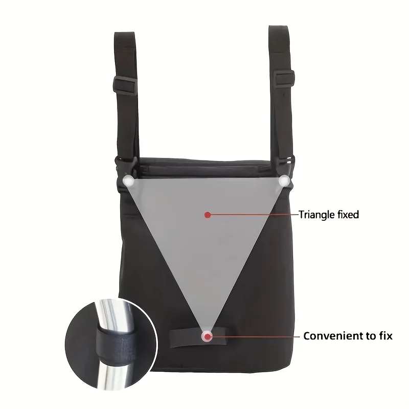 Black Handlebar Bag for Bikes & Motorcycles, Secure Closure & Adjustable Straps, Ideal for Commuting & Adventure Cycling