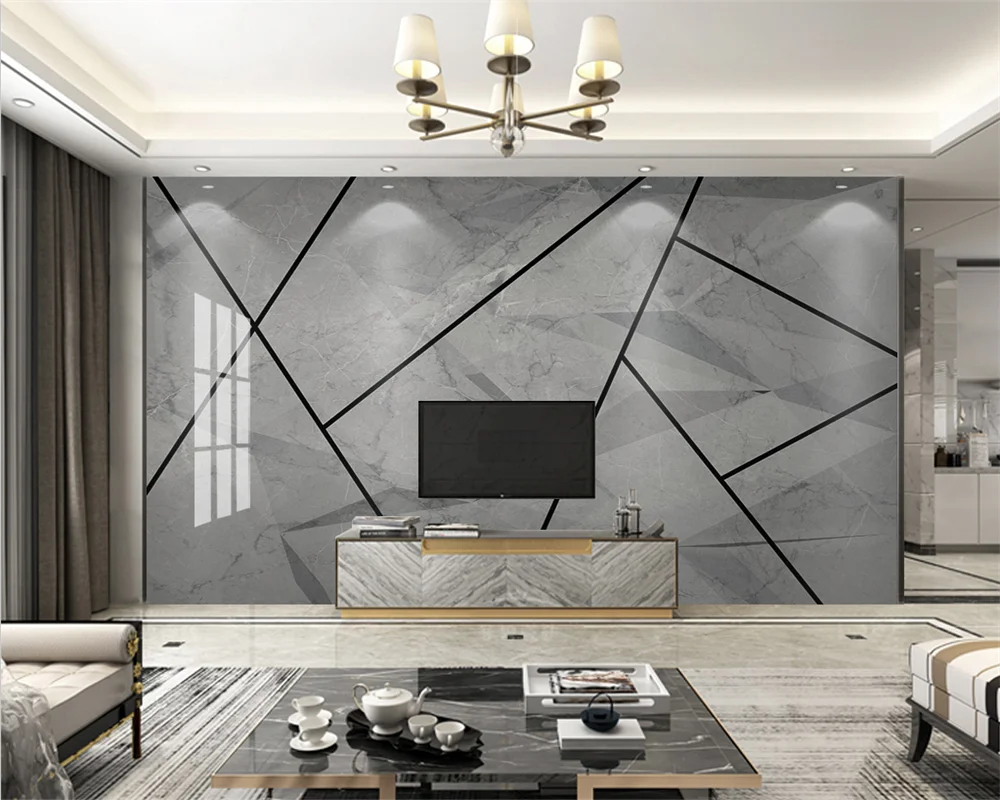 

Beibehang на заказ, новая современная мода, геометрический мраморный узор, интерьер спальни, гостиной, фон, papel de parede, обои