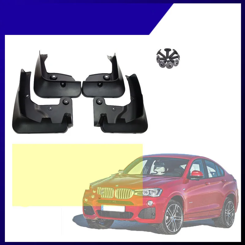 

4PCS Mudguards Mud Fenders For BMW X4X X4M X4 F26 2014 - 2018 Mudflaps Splash Guards Exterior Mudguards Mud flaps Accessories