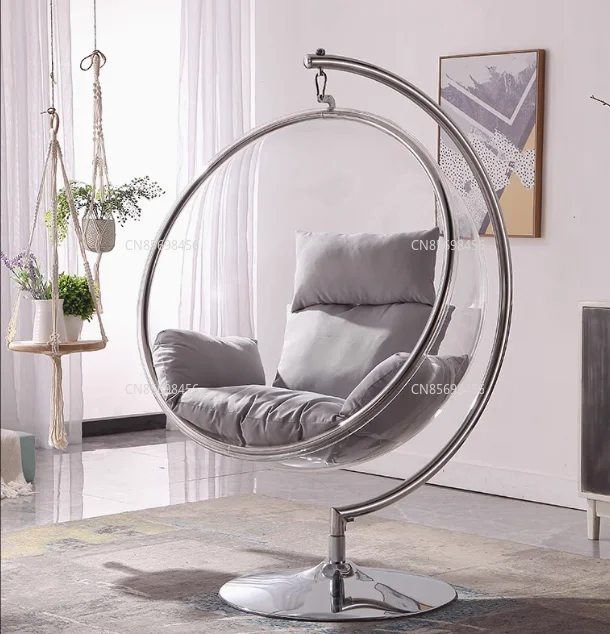 

Скандинавский стиль, интернет-знаменитости, стеклянный шар, прозрачный стул-пузырь, полусфера, подвесной стул, космический стул, акриловая подвесная корзина