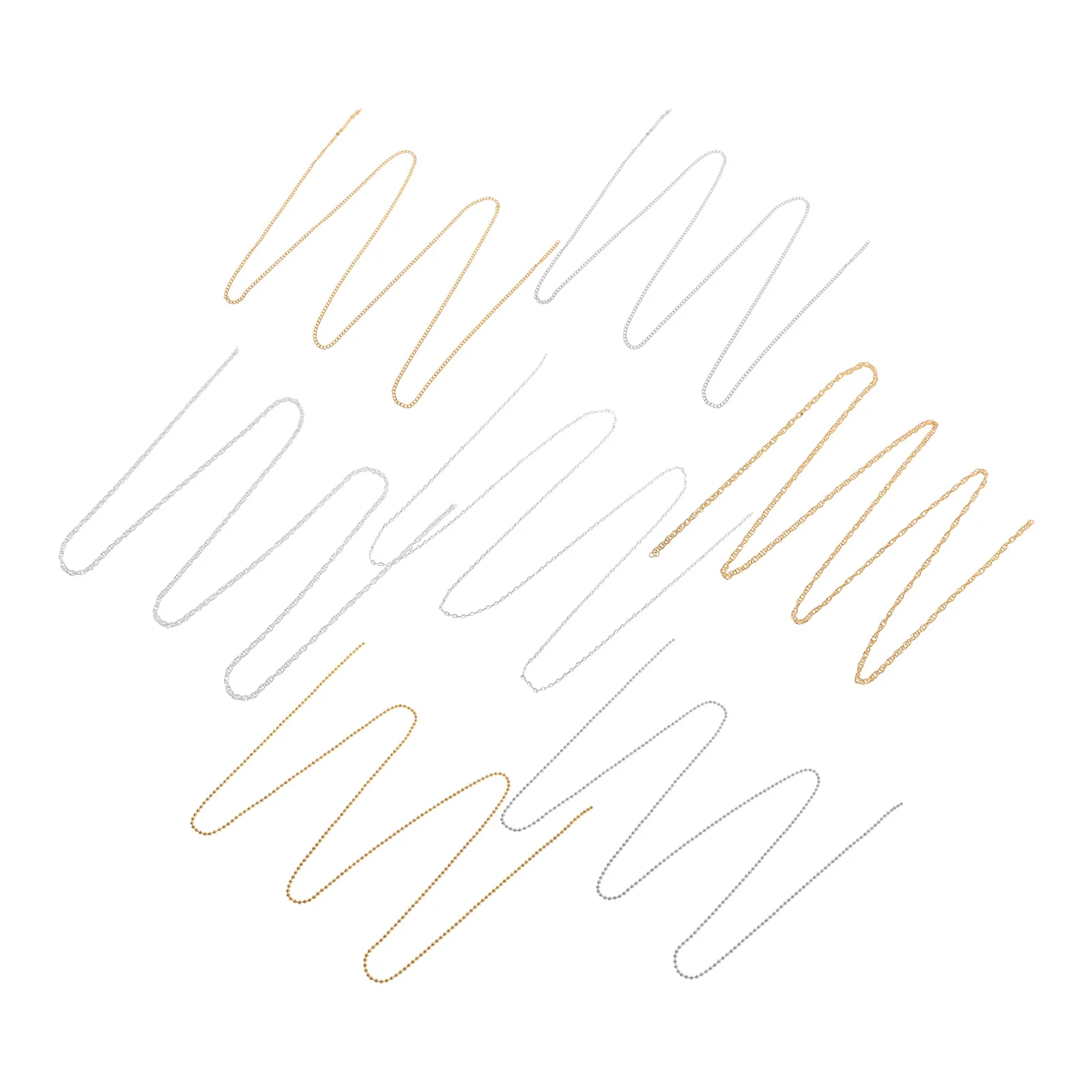 

7Pcs Nail Chain Decorations Durable Fade Resistant Various Occasions DIY Enthusiasts Manicure Enhancement Chains for Nails