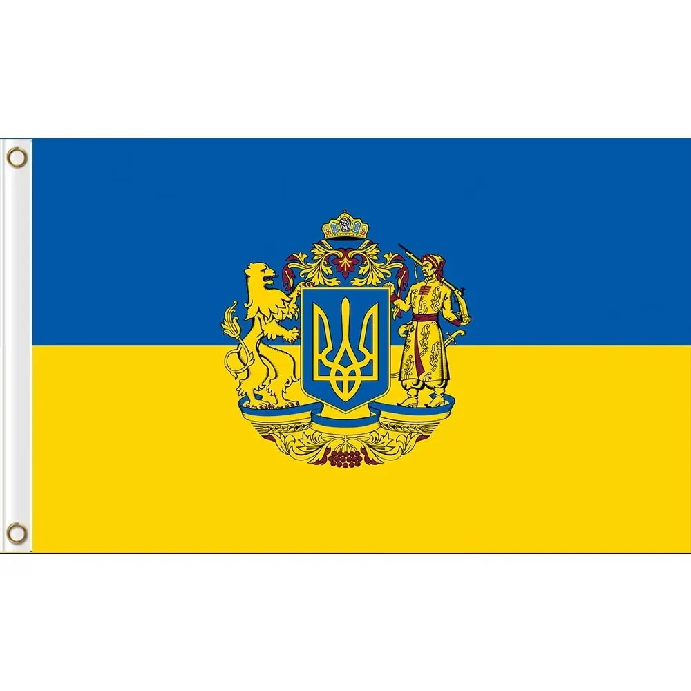 Custom Flag 90x150cm Ukraine National Polyster arty 3'X5' OR 2X3FT BANNER