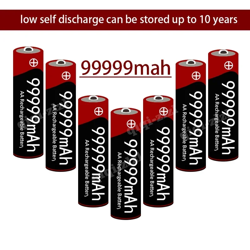 2024 New 2-60PCS AA Battery 99999 MAh 1.5V Rechargeable Battery AA for Flashlights, Toys, Mice, Microphones, Etc.+Free Shipping