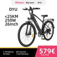 DYU C5 Electric Bicycle 350W Brushless Motor 48V10AH Built-in Lithium Battery E-bike 27.5 Inch Tire Adult Urban Electric Bike