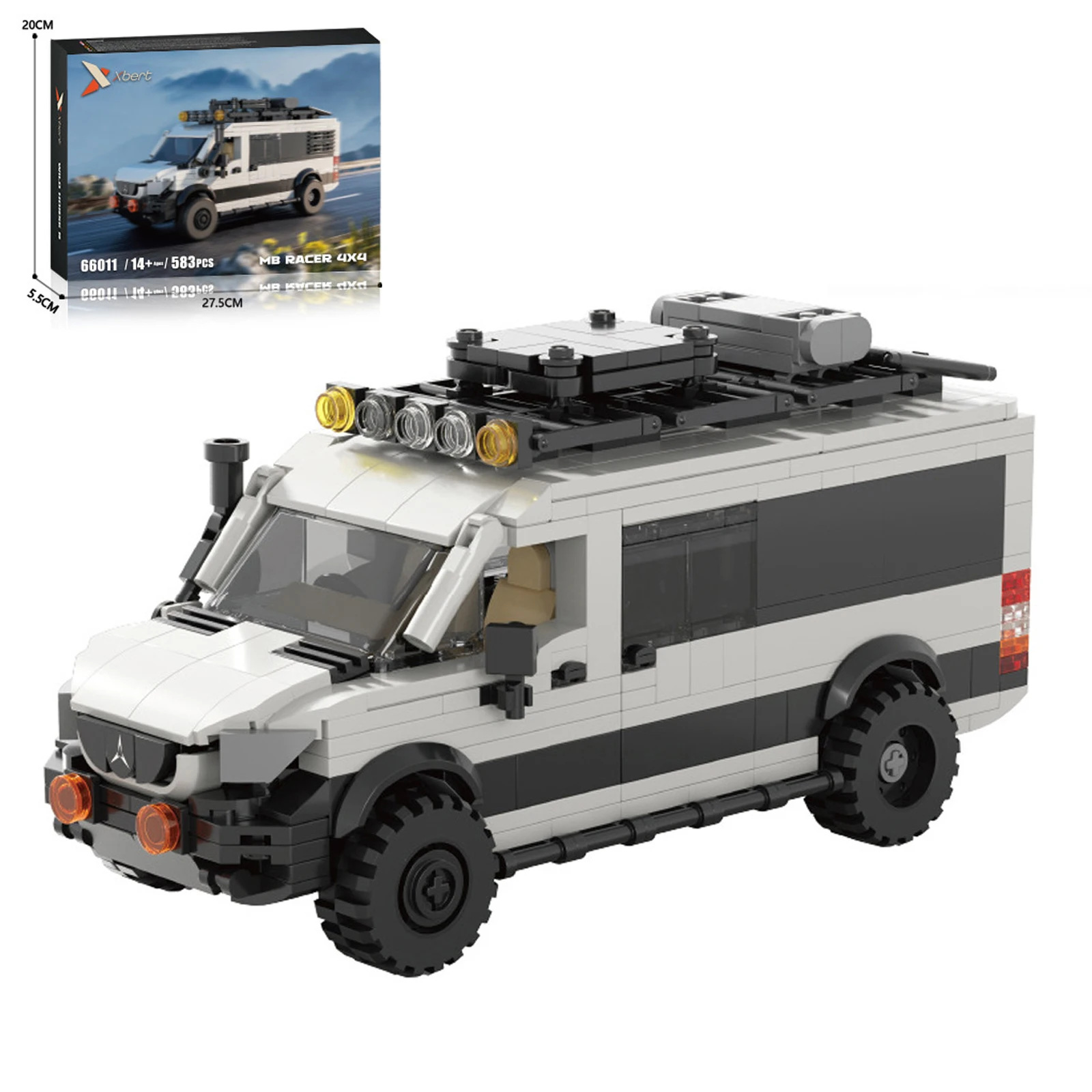 

66011 MB RACER 4×4 Business Vehicle Building Block Set - 578pcs DIY Assembly Model Kit for Adults & Kids Educational Puzzle Toy