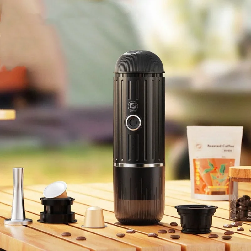 Handheld Coffee Machine Wireless Electric Espresso Tools Rechargeable Portable 2-in-1 Capsule Coffee Machine for Travel Camping