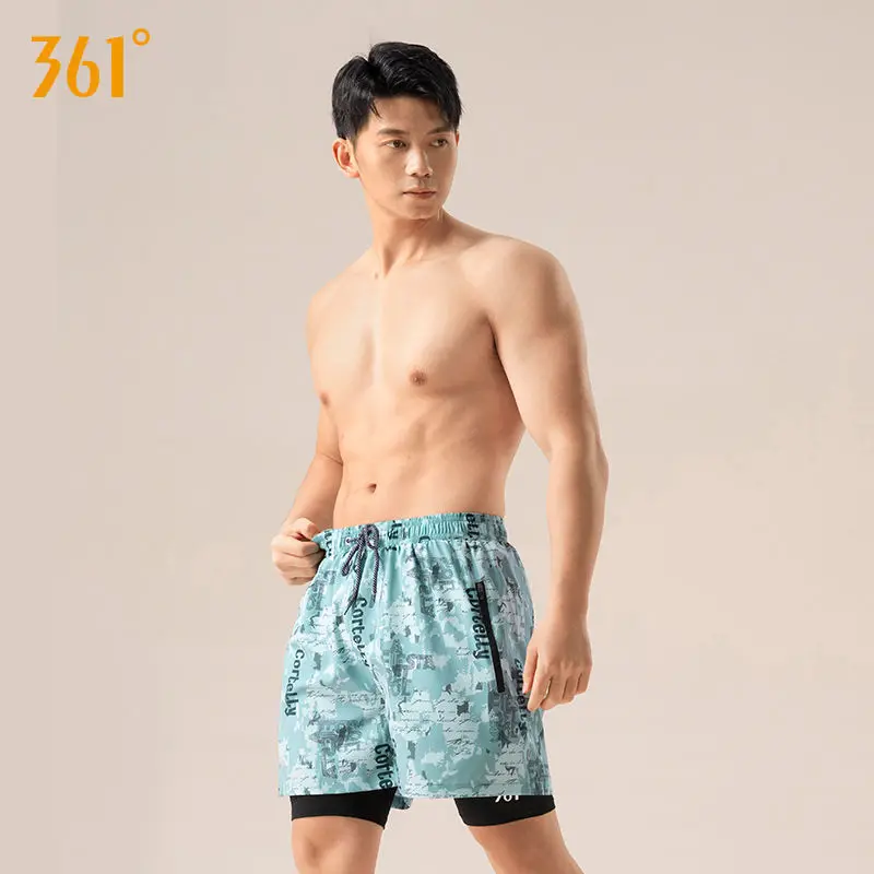 361Men Professional WaterProof Quick-Dry Sports Beach Surfing Swim Shorts Sun Protection Atheltc Surfing Bathing Swim Trunks