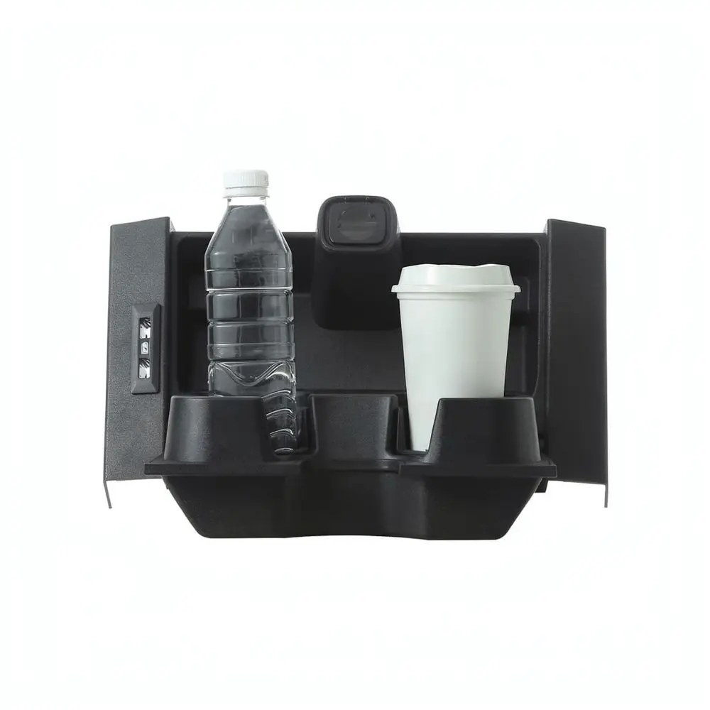 For For Ford F150 2015 2016 Center Console Drink Holder Interior Storage Accessory Organizer ABS Cup Support Tray Mount