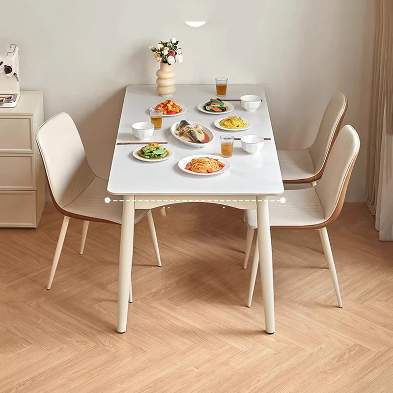 For Children Modern Dining Table Luxury Space Saving Rest Aurantcoffee Dining Makeup Reception Mesas De Jantar Home Furniture