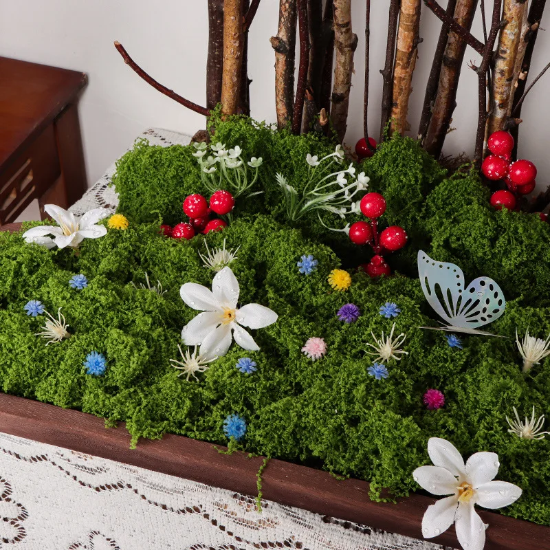 

Silk hair moss bonsai paving decoration fake moss diy artificial green moss simulation plants garden pots decoration