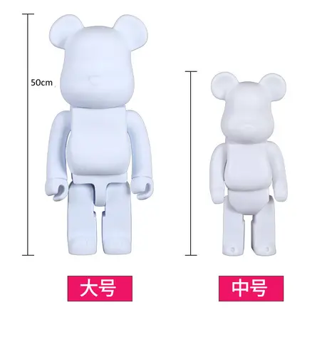 50 cm plastbjörnstaty DIY-målning tecknad spartank vardagsrum heminredning café köpcentrum stor björngolvskulptur 700 % 6 best sales björnsten 50cm - №2
