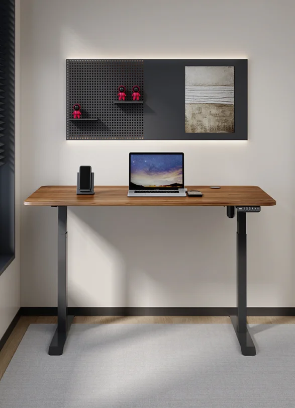 Single Motor Electric Height Adjustable Table Stand Desk with Modern Design E-Commerce Version Includes Table Top